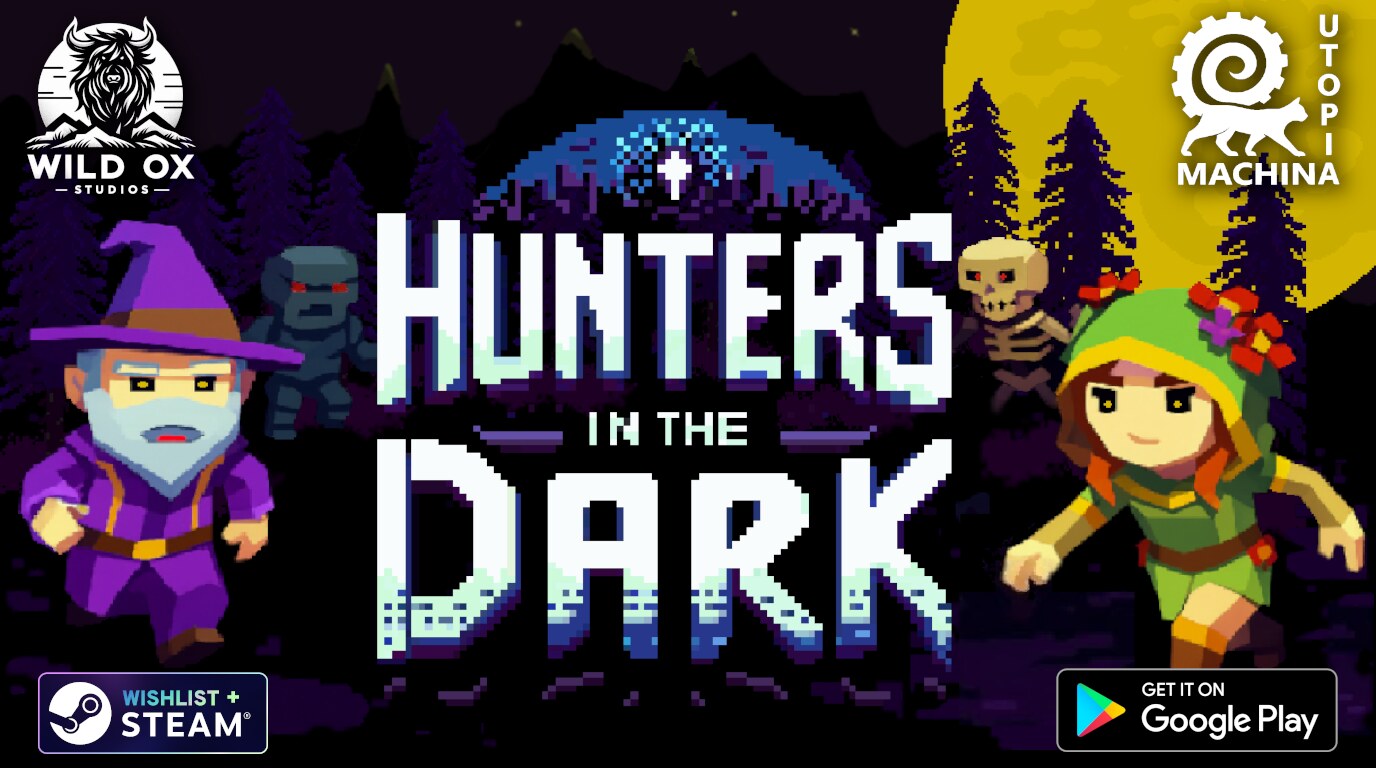 Hunters In The Dark key art featuring the playable hunters